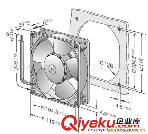 TOBISI FAN 東芝 150*170mm/2750m/AC220V鐵葉耐高溫風(fēng)扇風(fēng)機(jī)原始圖片3