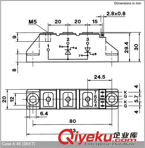 SEMIKRON/西門康/賽米控 可控硅/晶閘管 SKKT 57/16E原始圖片2