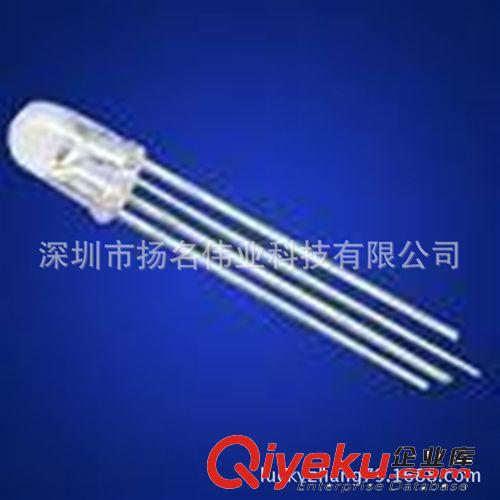 5MM草帽透明LED發(fā)光二極管f5 草帽全彩共陽 500一包原始圖片2