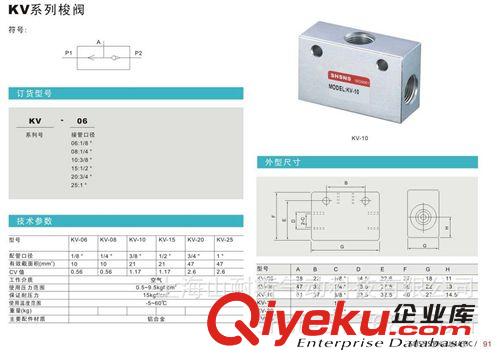 SHSNS上海山耐斯 KV-15 梭阀 梭动阀 三通梭阀