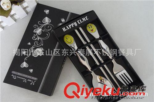卡通餐具三件套    兒童滴膠餐具三件套    小勺    禮品餐具套裝原始圖片3