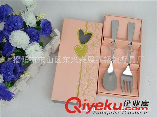 不銹鋼餐具兩件套   禮品餐具兩件套   促銷(xiāo)餐具   心型兩件套