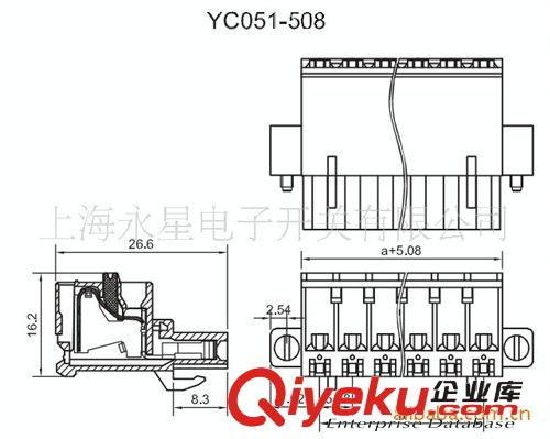 插拔式接線端子，YC051-508，接線端子原始圖片2