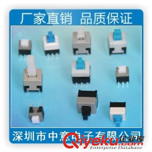 供應(yīng)自鎖開關(guān)按鍵開關(guān)5.8X5.8/7X7/8X8/8.5X8.5平頭高頭有鎖無(wú)鎖原始圖片2
