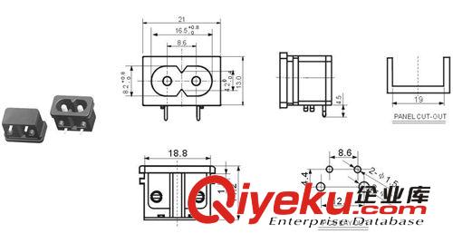 深圳市中意电子厂专业生产AC插座 AC-012 质量保证 ac012插座