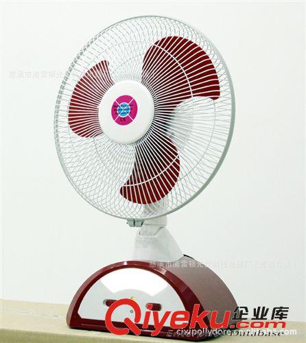 帶LED燈太陽能可充電電風扇 停電可持續使用7小時原始圖片2