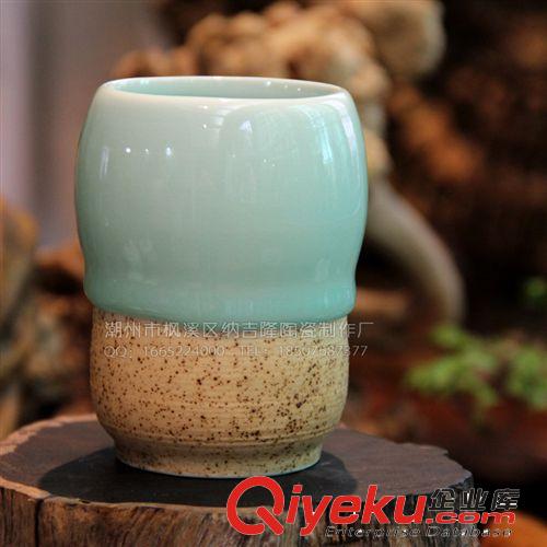 gd茶具茶杯 青白瓷流釉陶瓷茶杯功夫品茗茶杯手工創(chuàng)意陶瓷水杯