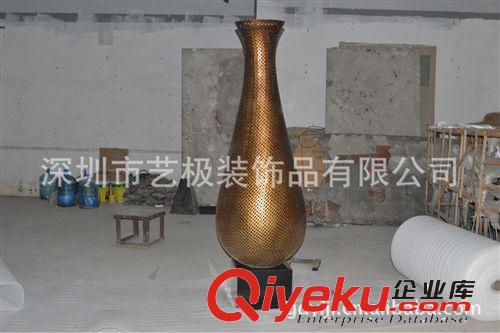 供應(yīng)金屬材質(zhì)類花器擺件 深圳雕塑藝術(shù)裝飾工藝品（YC1024）原始圖片3