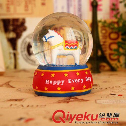 韓國文具 TR-E326024北歐馬水晶球M/玻璃工藝品/禮品13059原始圖片2