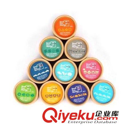 韓國文具批發(fā) 可愛卡通 時(shí)尚 創(chuàng)意 圓盒裝造型 金屬書簽 8款517原始圖片2
