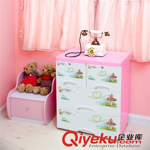廠家新品 寶寶衣柜 P66517 雙鎖收納柜 抽屜式塑料衣柜整理柜原始圖片3