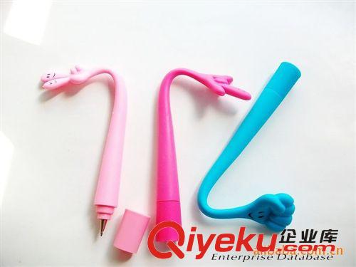 【廠家直銷】 卡通手指彎曲筆 可印LOGO 【聯(lián)通活動贈品】原始圖片2