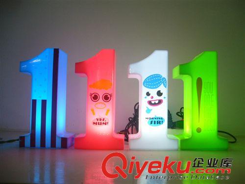 熱賣 韓版臺燈 新奇特直插電臺燈 阿拉伯數字1字臺燈原始圖片3