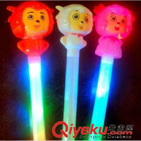 卡通閃光棒 電子熒光棒 喜羊羊小玩具 節日演唱會用閃光玩具批發