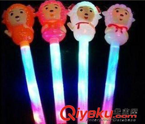卡通閃光棒 電子熒光棒 喜羊羊小玩具 節日演唱會用閃光玩具批發