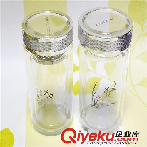 銘仕爵  雙層玻璃杯子    辦公水杯時尚大方上檔次   MSJ-0064原始圖片2