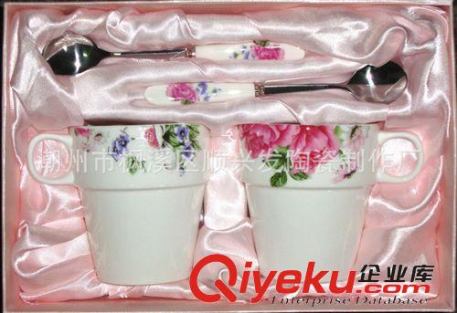 【新品上架】心形情侶對杯/韓式骨瓷水杯/精美錦盒套裝/禮品瓷