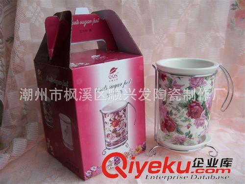 【廠家直銷 小額批發(fā)】筷子筒 滿花 陶瓷禮品餐具 高級禮品裝