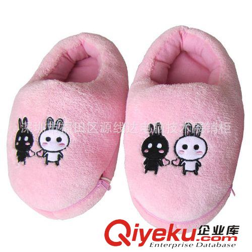 供應USB暖腳寶 USB暖腳鞋 公主鞋 熊貓鞋 情侶蝴蝶結保暖鞋原始圖片2
