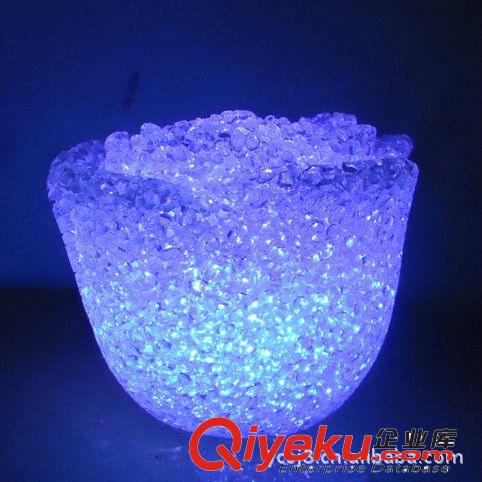 水晶之戀 夢幻水晶 白色水晶斜心 浪漫愛心 七彩燈12CM