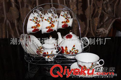 【LOVE】系列花面 15頭咖啡具 COFFEE SET 愛情花系列 廠家直銷