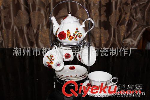 【LOVE】系列花面 15頭咖啡具 COFFEE SET 愛情花系列 廠家直銷