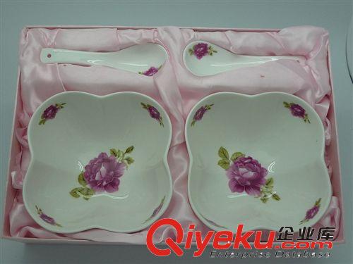 陶瓷沙拉碗 禮品包裝 配陶瓷勺子