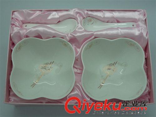 陶瓷沙拉碗 禮品包裝 配陶瓷勺子