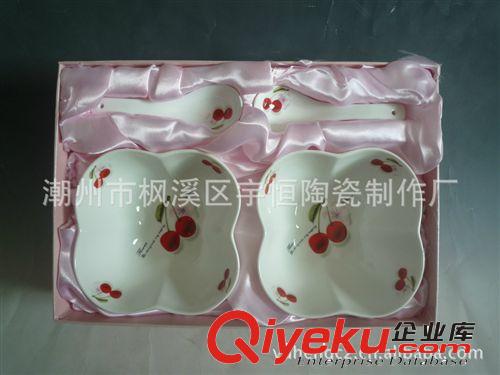 陶瓷沙拉碗 禮品包裝 配陶瓷勺子