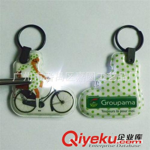 【精美贈品】pvc按燈扣 客戶logo訂做 帶燈蘋果鑰匙扣按燈扣