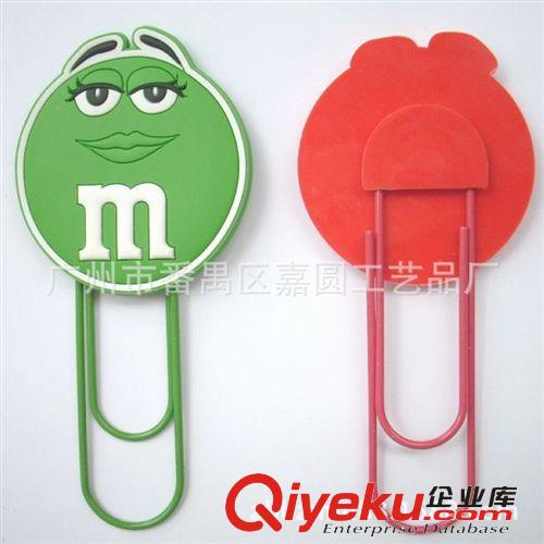 免費(fèi)寄送樣品 書簽生產(chǎn)廠家 可定做 可印LogoPVC軟膠回形針書簽原始圖片2