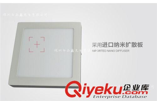 LED明裝面板燈外殼明裝面板燈套件6W方形4寸明裝筒燈吸頂墻燈