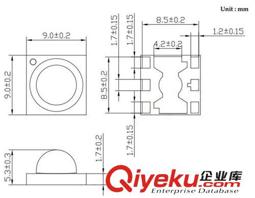 廠家供應(yīng) 365nm 三芯9W紫光二極管