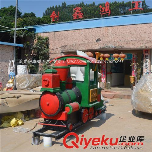 玻璃鋼火車頭造型雕塑 主題公園雕塑 園林造型雕塑原始圖片2