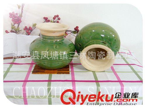 【廠家直銷】陶瓷花盆，葫蘆冰花瓷原始圖片2
