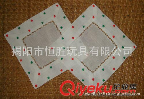 棉麻杯墊,手工繡花杯墊,手工工藝品,抽紗工藝品定制,精品碟墊