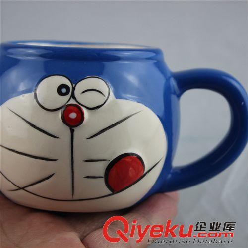手工彩繪卡通藍(lán)色機(jī)器咖啡貓?zhí)沾赡剿勾杀紙D片3