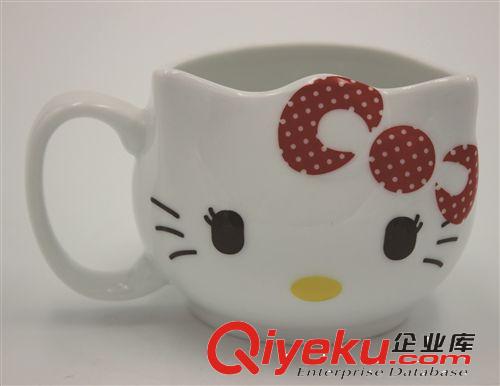 專用于烘焙慕斯容器“{zx1}款式”小花貓造型耐高溫卡通陶瓷杯