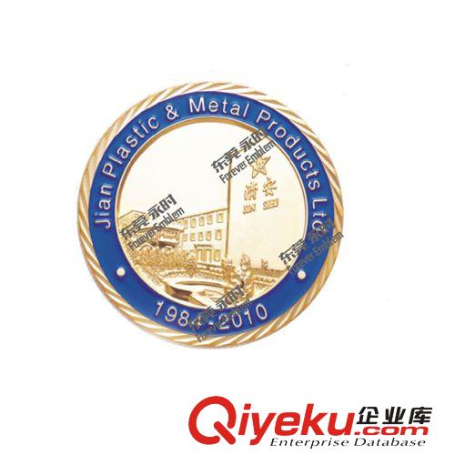 側(cè)面斜紋邊金屬紀(jì)念幣，多款邊緣款式選擇，精雕細(xì)刻，圖案清晰原始圖片2