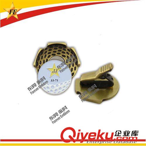 鋅合金高爾夫球位標(biāo) 仿琺瑯入色 磁性強(qiáng) JJ－56 銅 39*24.5mm