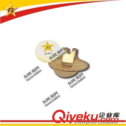 鋅合金高爾夫果嶺叉 外銷熱品 鍍銅 81*36mm LOGO烤漆入色