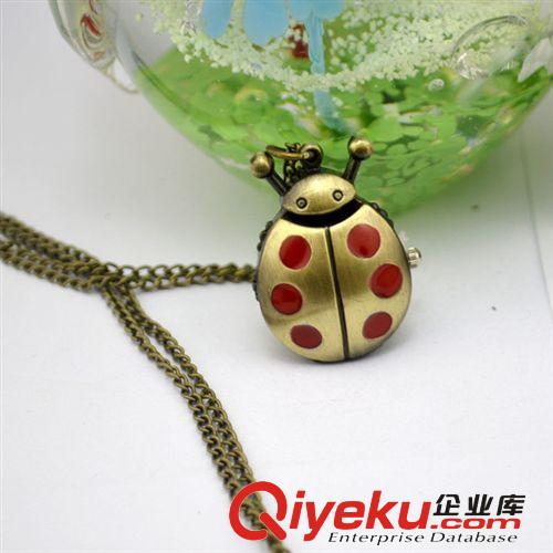 飾品懷表批發(fā) 復(fù)古宮廷可愛甲殼蟲項鏈 卡通懷舊歐美毛衣鏈表原始圖片2