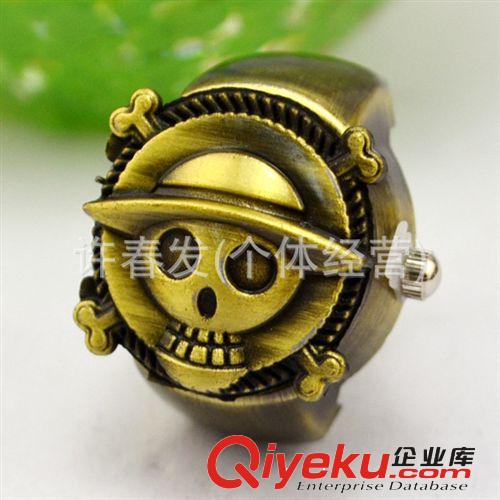 新款熱賣 飾品批發 時尚動漫可愛海賊王頭骨金屬戒指表禮物指環表原始圖片2