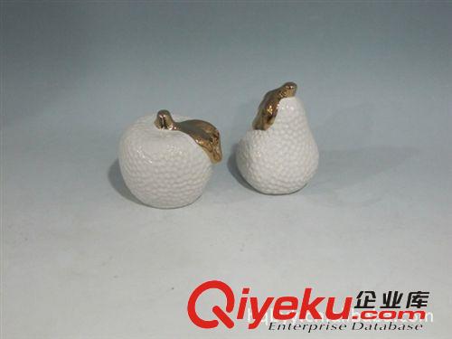 供應(yīng) 陶瓷工藝品抽象藝術(shù)品家居飾品電鍍i水果 蘋果 梨子批發(fā)