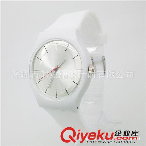 厂家供应欧美斯沃琪Swatch手表 白色塑胶手表