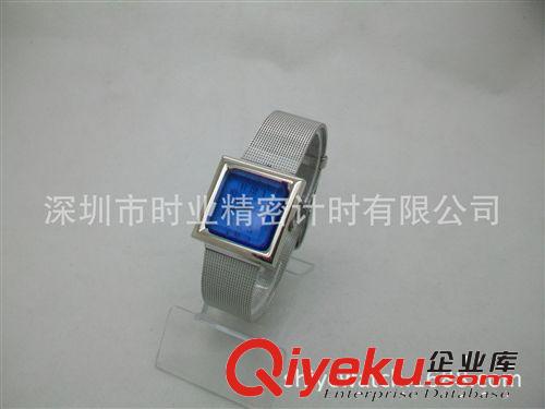 供應方形銀色網帶手表 時尚手表原始圖片2