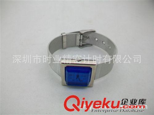 供應方形銀色網帶手表 時尚手表原始圖片3