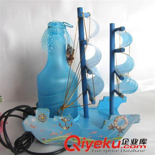4312F200彩繪帆船臺(tái)燈 插電一帆風(fēng)順小夜燈 教師節(jié)朋友生日禮物原始圖片3