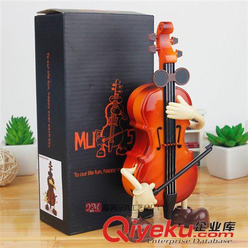BY-017 混批 廠家直銷 搖擺大提琴小伙子八音盒音樂盒 工藝品精品