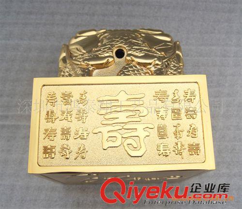 壽印,鋅合金壽字金印,壽擺件,壽字龍頭金璽,壽字金龍金印章原始圖片3